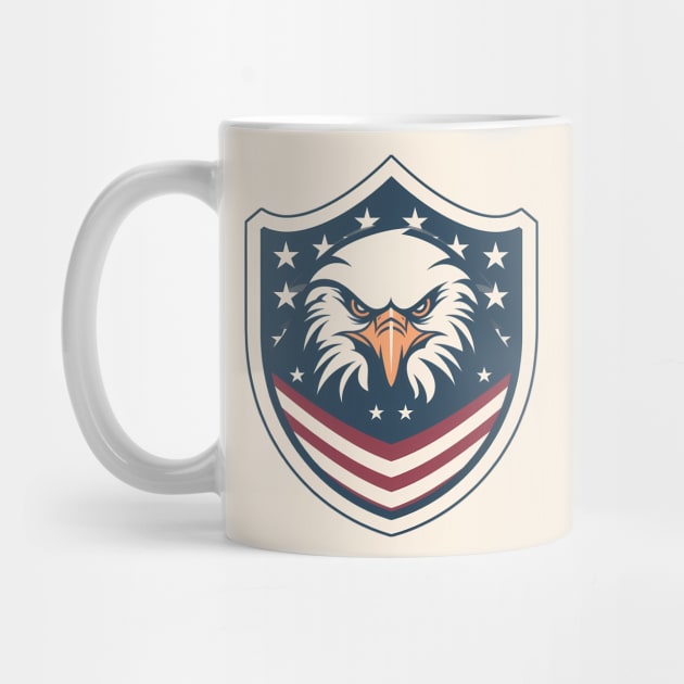 Bald Eagle Independence Day Emblem by Czajnikolandia